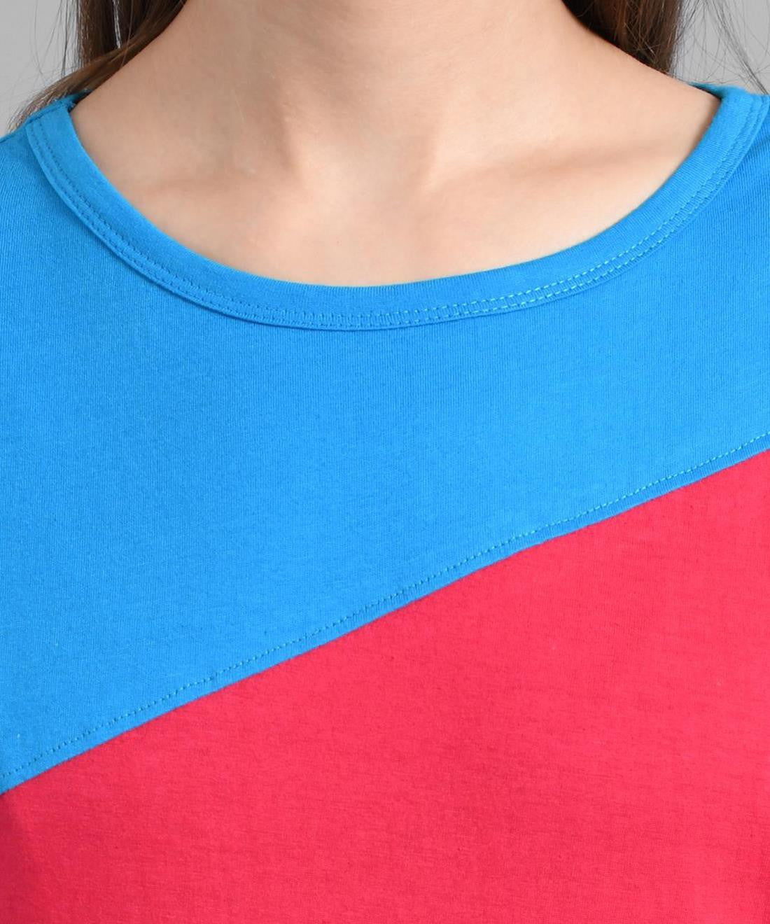 KOTTY Colorblock Women Round Neck Multicolor T-Shirt 