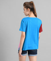 KOTTY Colorblock Women Round Neck Multicolor T-Shirt 