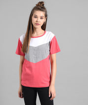 KOTTY Colorblock Women Round Neck Multicolor T-Shirt 