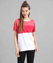 KOTTY Colorblock Women Round Neck Multicolor T-Shirt 