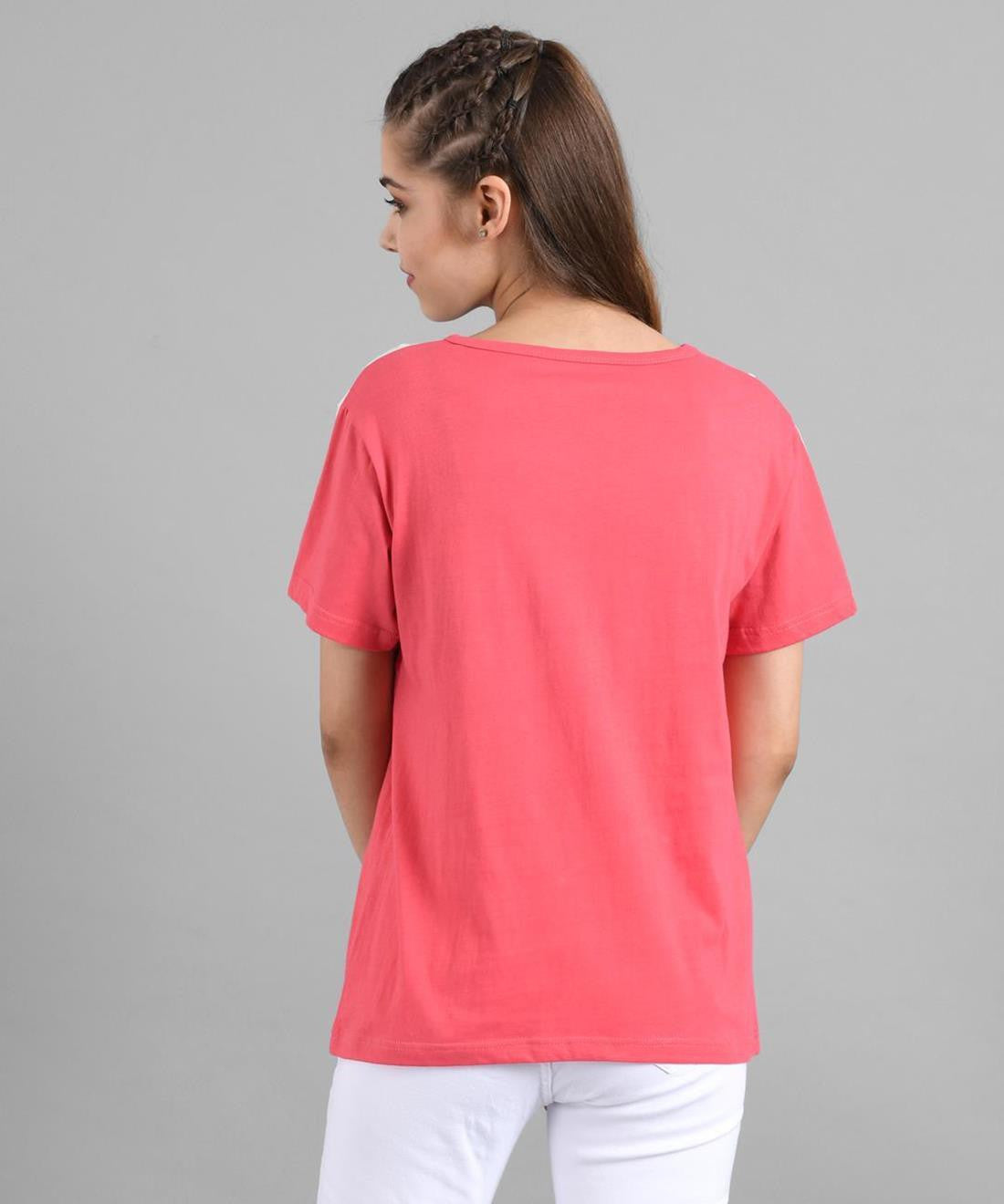 KOTTY Colorblock Women Round Neck Multicolor T-Shirt 