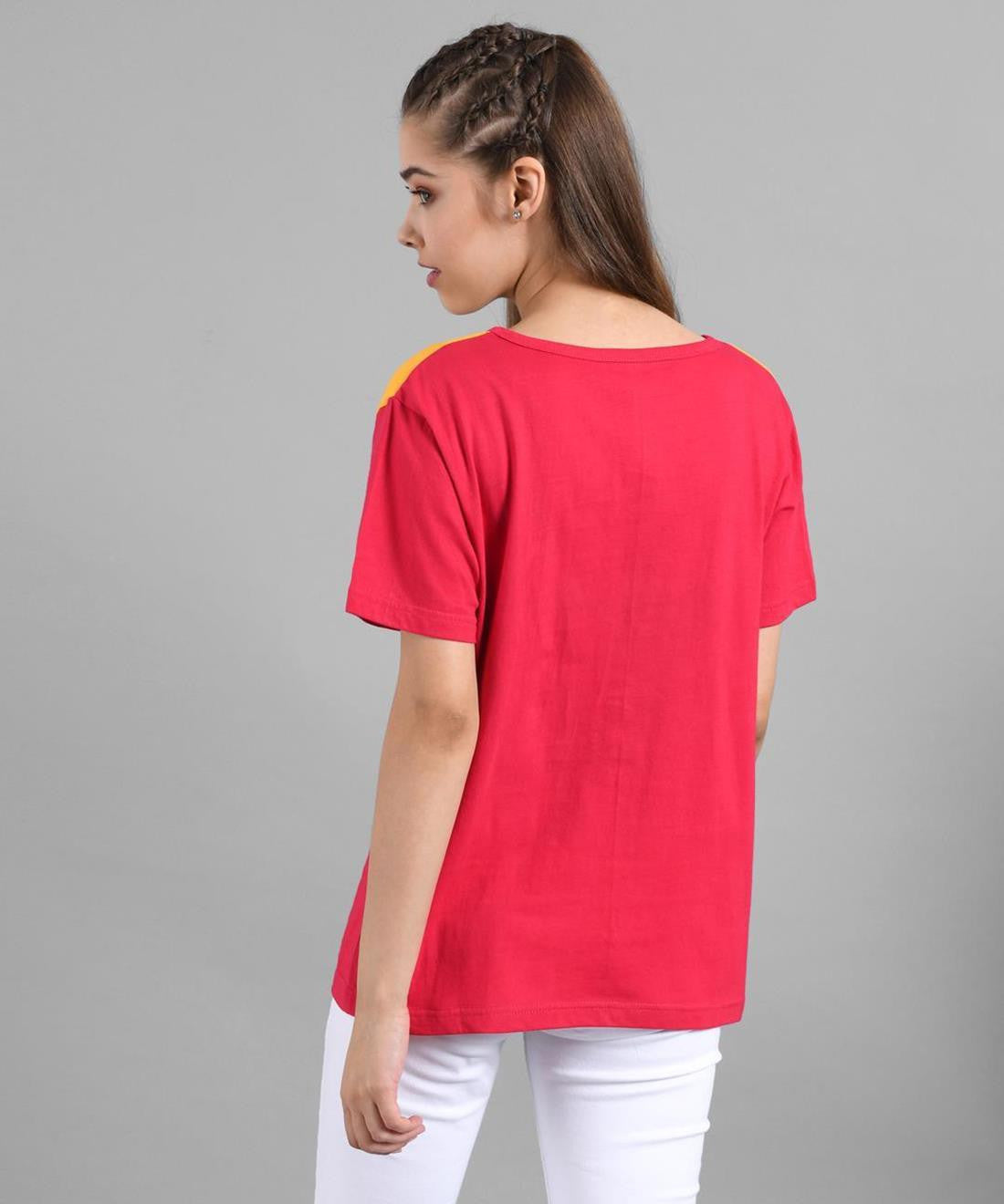 KOTTY Colorblock Women Round Neck Multicolor T-Shirt 