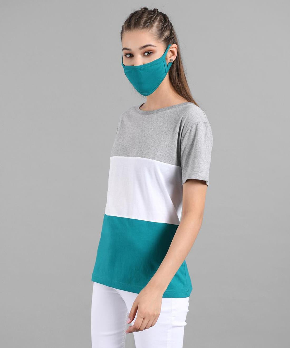 KOTTY Women's T-shirt With Mask