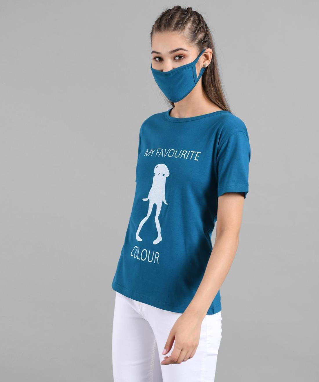 KOTTY Colorblock Women Round Neck Multicolor T-Shirt 