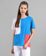 KOTTY Colorblock Women Round Neck Multicolor T-Shirt 