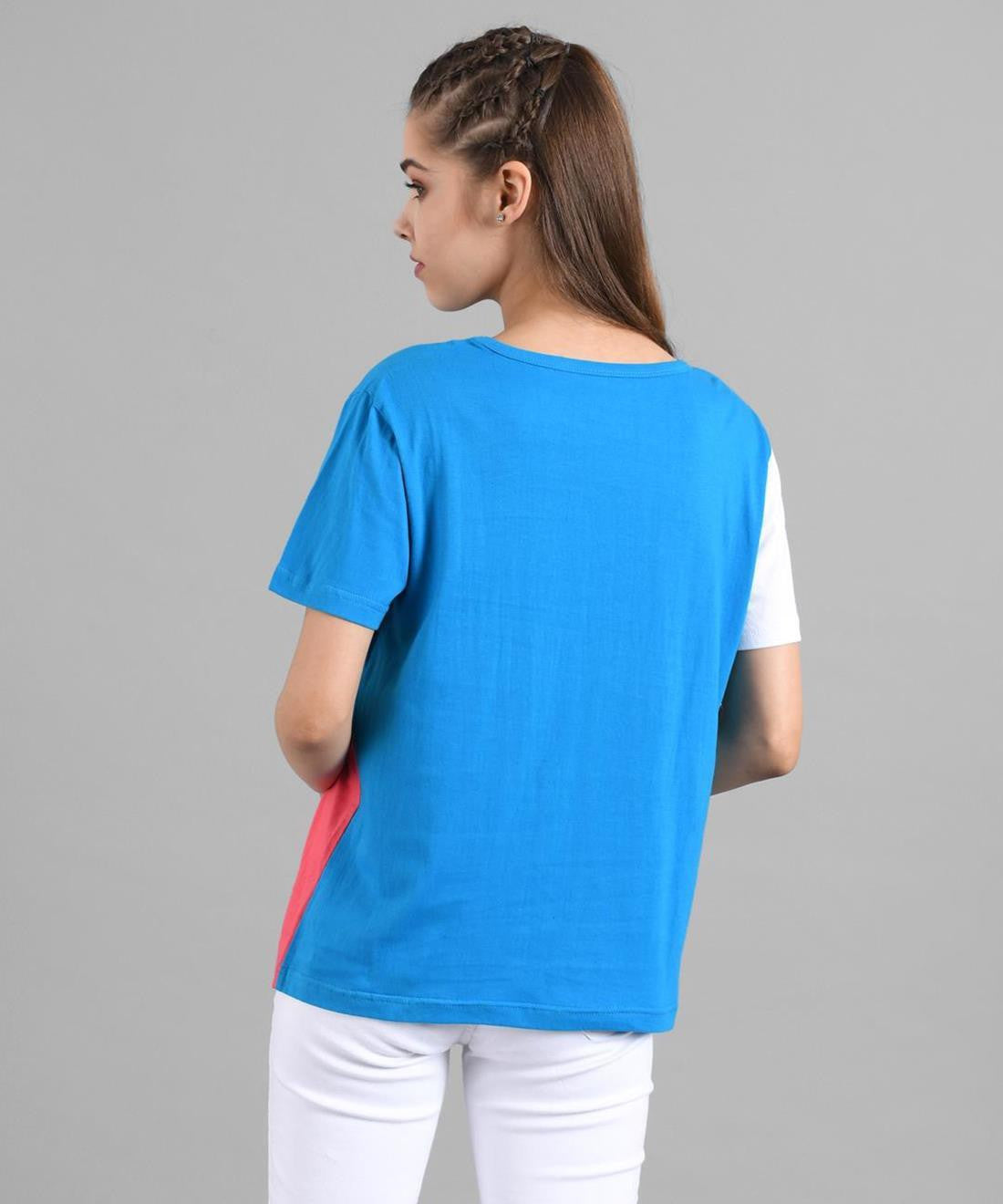 KOTTY Colorblock Women Round Neck Multicolor T-Shirt 