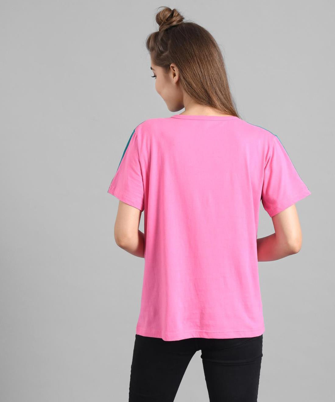 KOTTY Colorblock Women Round Neck Multicolor T-Shirt 
