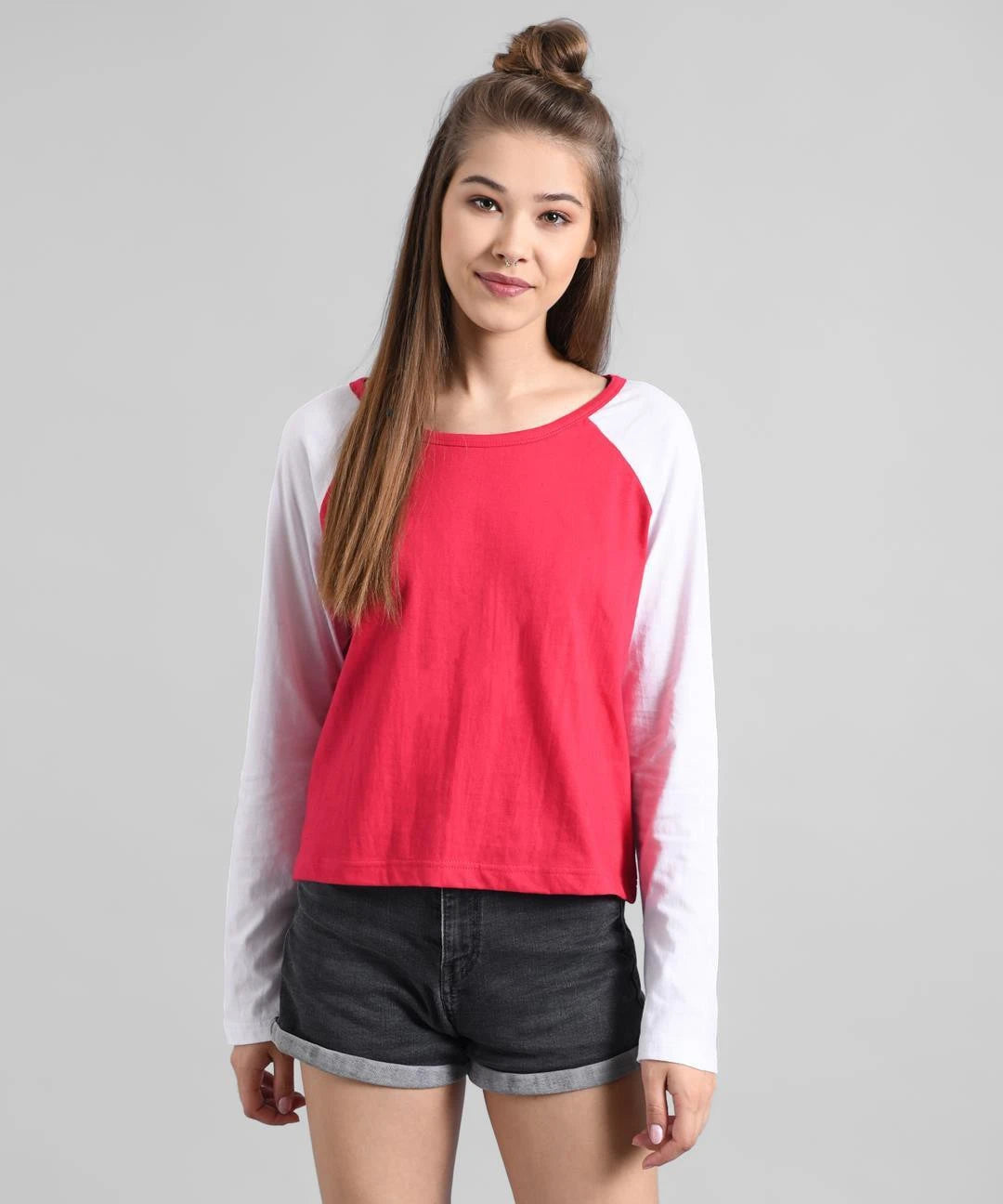 KOTTY Colorblock Women Round Neck Multicolor T-Shirt 