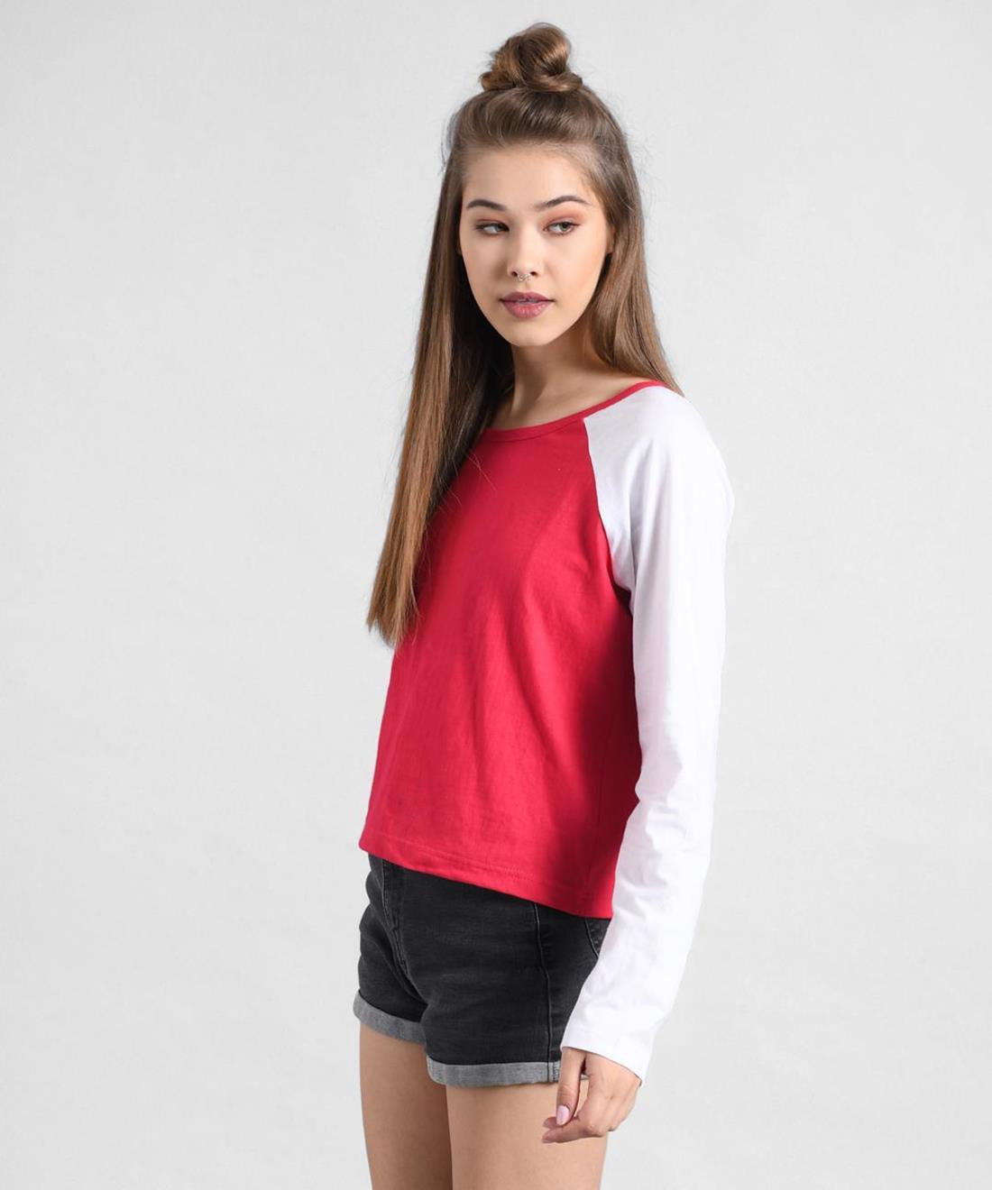 KOTTY Colorblock Women Round Neck Multicolor T-Shirt 