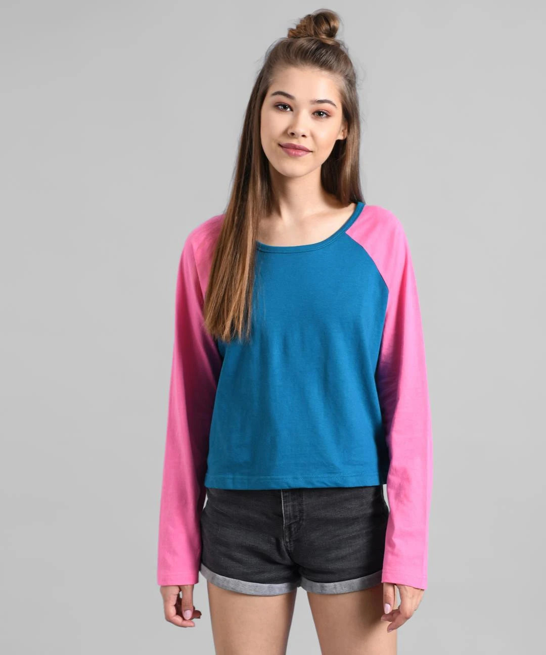 KOTTY Colorblock Women Round Neck Multicolor T-Shirt 