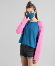 KOTTY Colorblock Women Round Neck Multicolor T-Shirt 