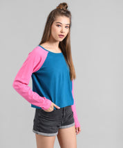 KOTTY Colorblock Women Round Neck Multicolor T-Shirt 