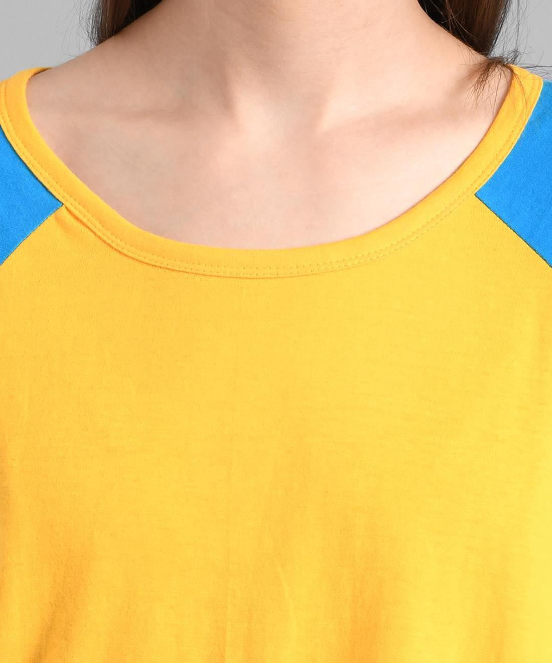 KOTTY Colorblock Women Round Neck Multicolor T-Shirt 