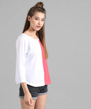 KOTTY Colorblock Women Round Neck Multicolor T-Shirt 