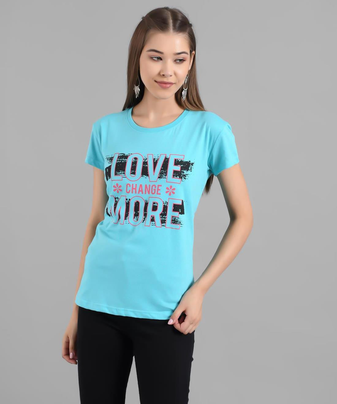 KOTTY Colorblock Women Round Neck Multicolor T-Shirt 