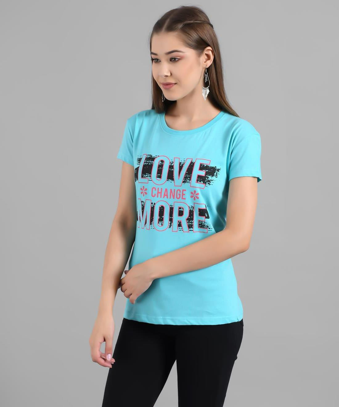 KOTTY Colorblock Women Round Neck Multicolor T-Shirt 