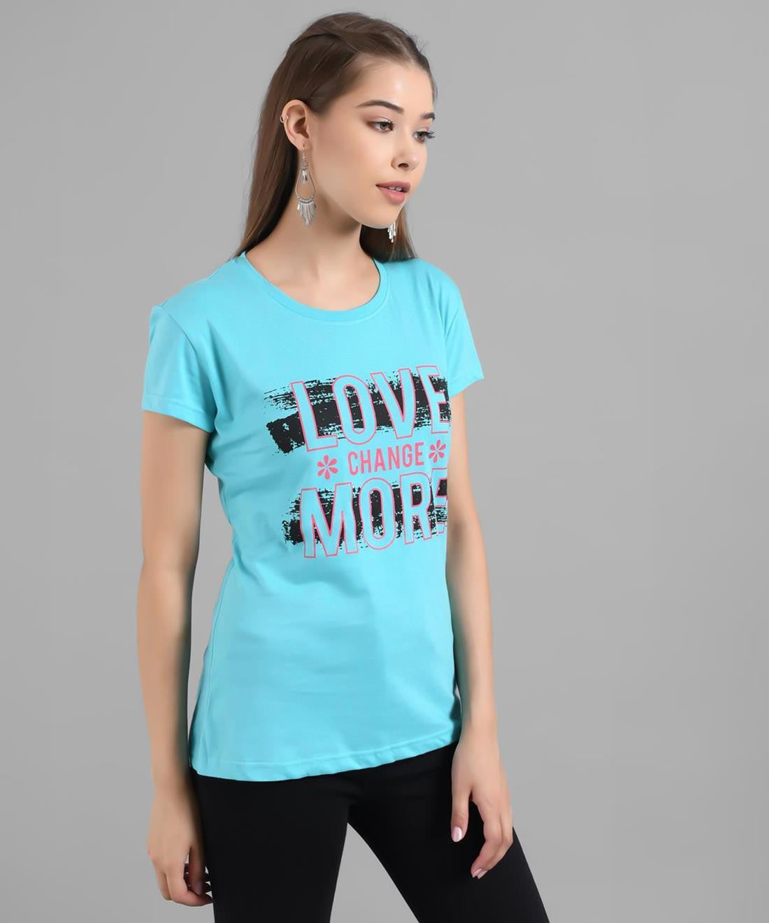 KOTTY Colorblock Women Round Neck Multicolor T-Shirt 