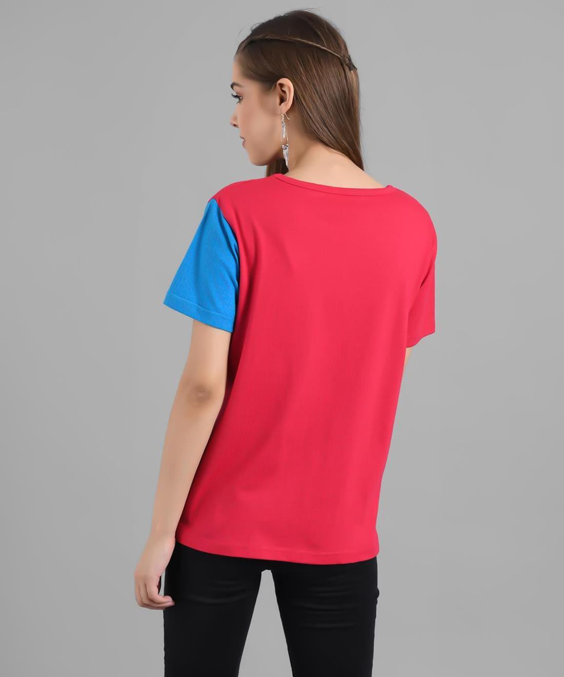 KOTTY Colorblock Women Round Neck Multicolor T-Shirt 