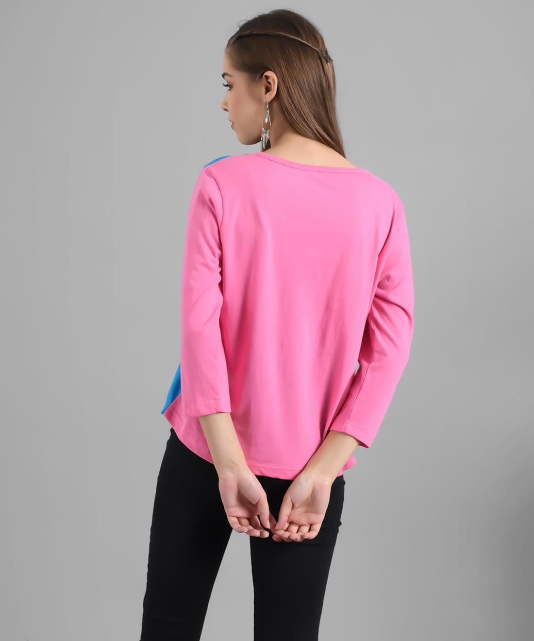 KOTTY Colorblock Women Round Neck Multicolor T-Shirt 