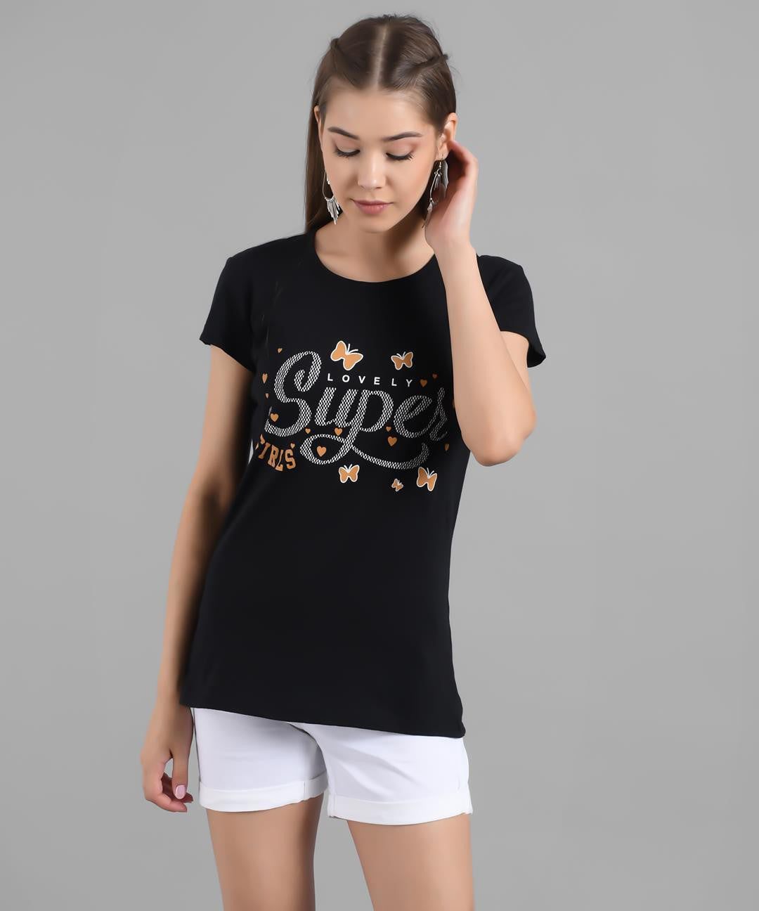 KOTTY Colorblock Women Round Neck Multicolor T-Shirt 