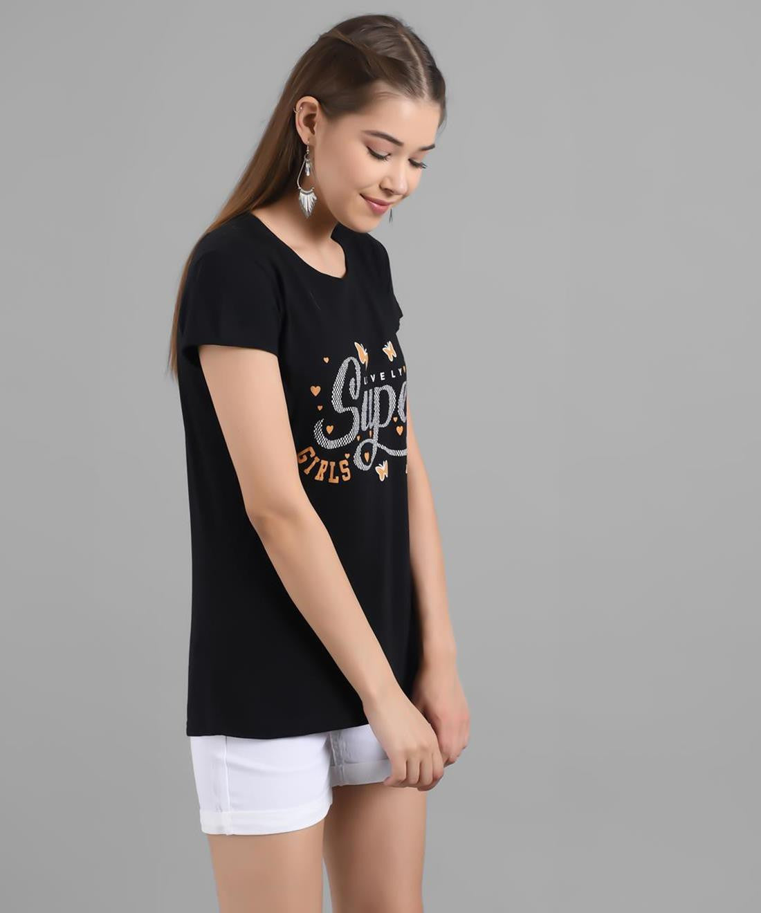 KOTTY Colorblock Women Round Neck Multicolor T-Shirt 