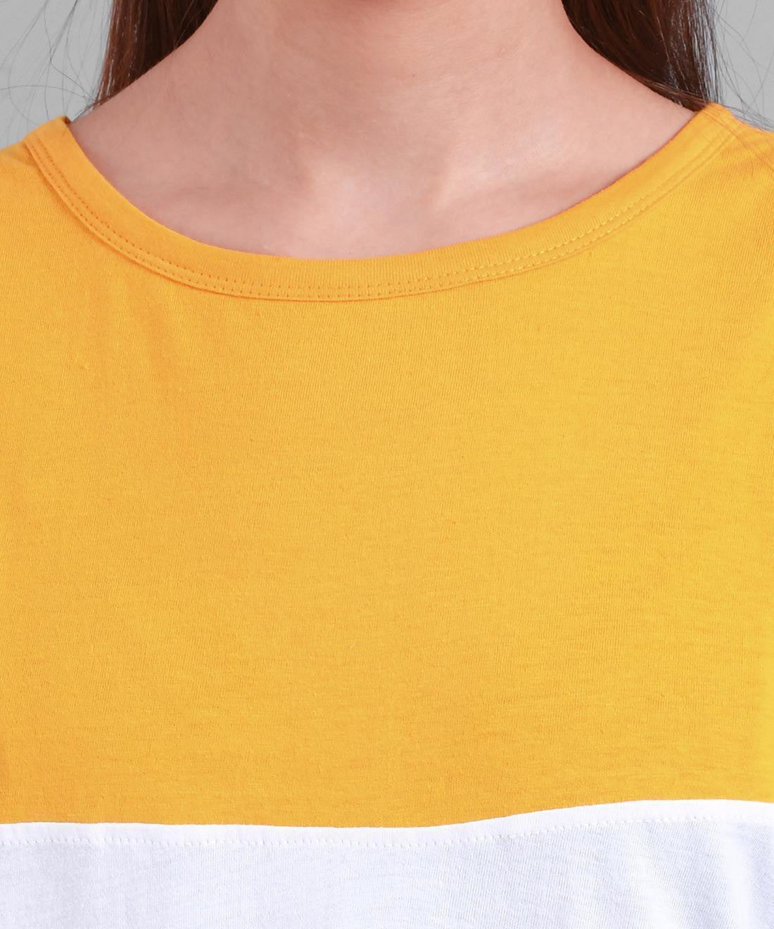 KOTTY Colorblock Women Round Neck Multicolor T-Shirt 