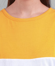 KOTTY Colorblock Women Round Neck Multicolor T-Shirt 