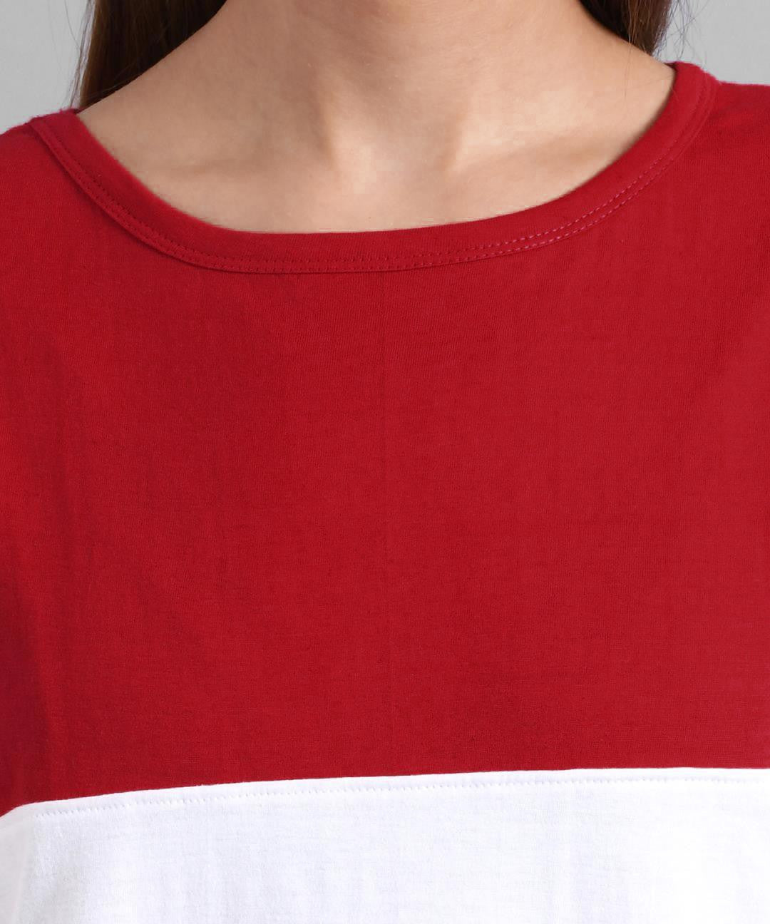 KOTTY Colorblock Women Round Neck Multicolor T-Shirt 