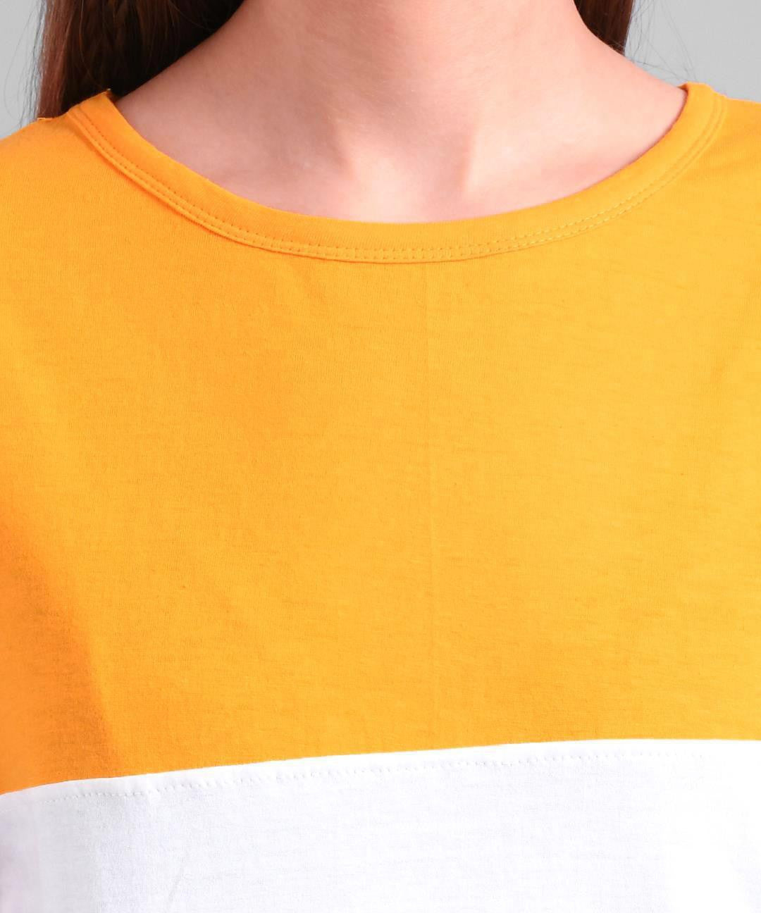 KOTTY Colorblock Women Round Neck Multicolor T-Shirt 