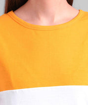 KOTTY Colorblock Women Round Neck Multicolor T-Shirt 