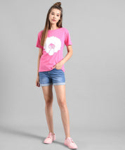 KOTTY Graphic Print Women Round Neck Pink T-Shirt 