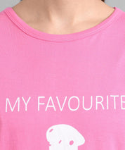 KOTTY Graphic Print Women Round Neck Pink T-Shirt 
