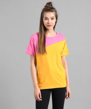 KOTTY Colorblock Women Round Neck Multicolor T-Shirt 