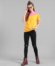 KOTTY Colorblock Women Round Neck Multicolor T-Shirt 