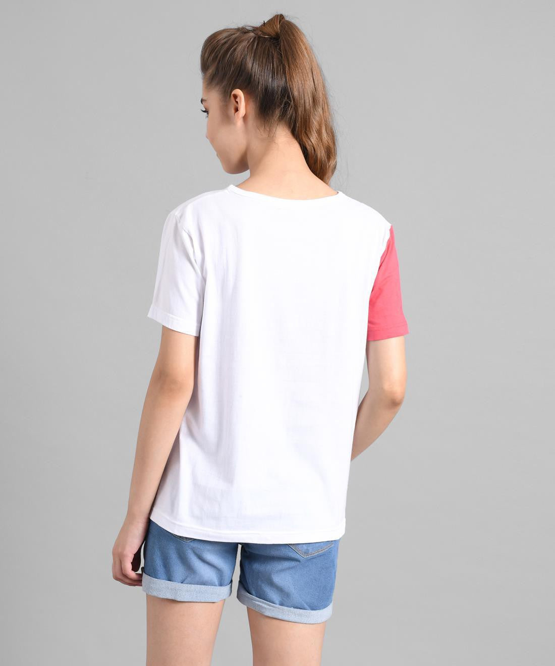 KOTTY Colorblock Women Round Neck Multicolor T-Shirt 