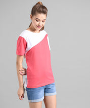 KOTTY Colorblock Women Round Neck Multicolor T-Shirt 