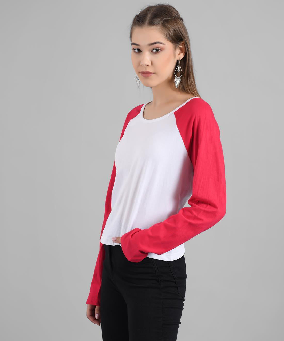KOTTY Solid Women Round Neck Red T-Shirt 