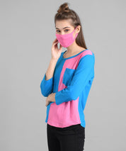 KOTTY Colorblock Women Round Neck Multicolor T-Shirt 