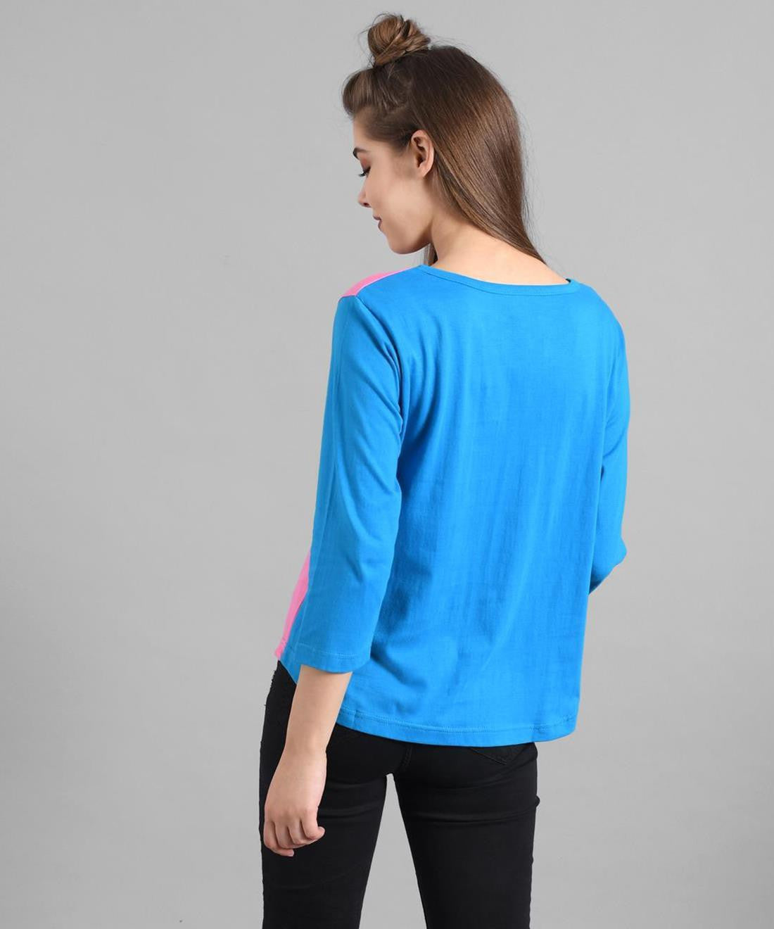 KOTTY Colorblock Women Round Neck Multicolor T-Shirt 