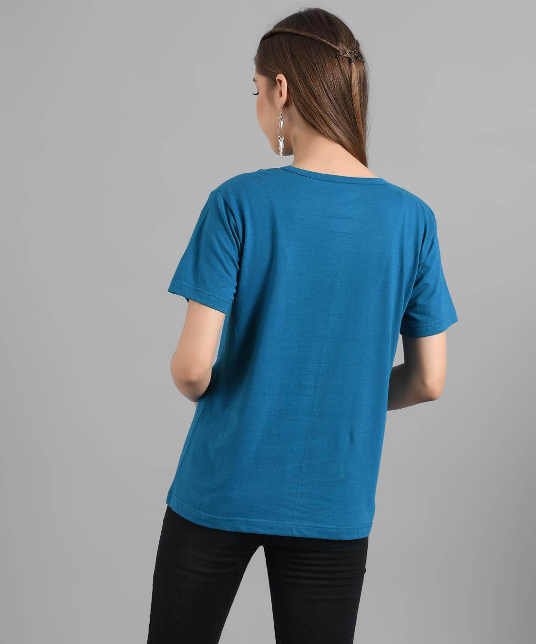 KOTTY Women's Regular Fit T-Shirt With Mask