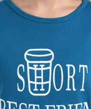 KOTTY Graphic Print Women Round Neck Blue T-Shirt 
