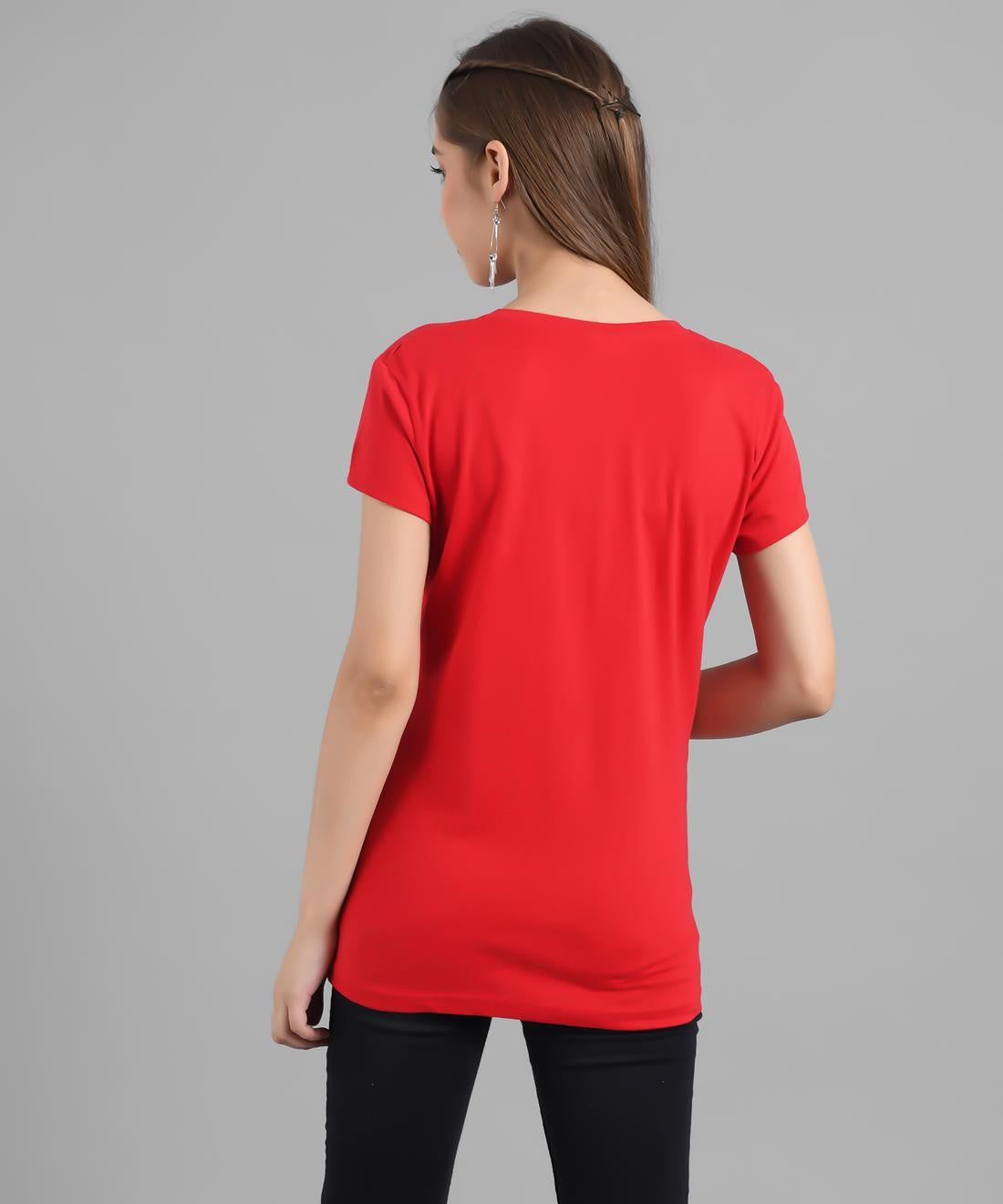 KOTTY Graphic Print Women Round Neck Red T-Shirt 