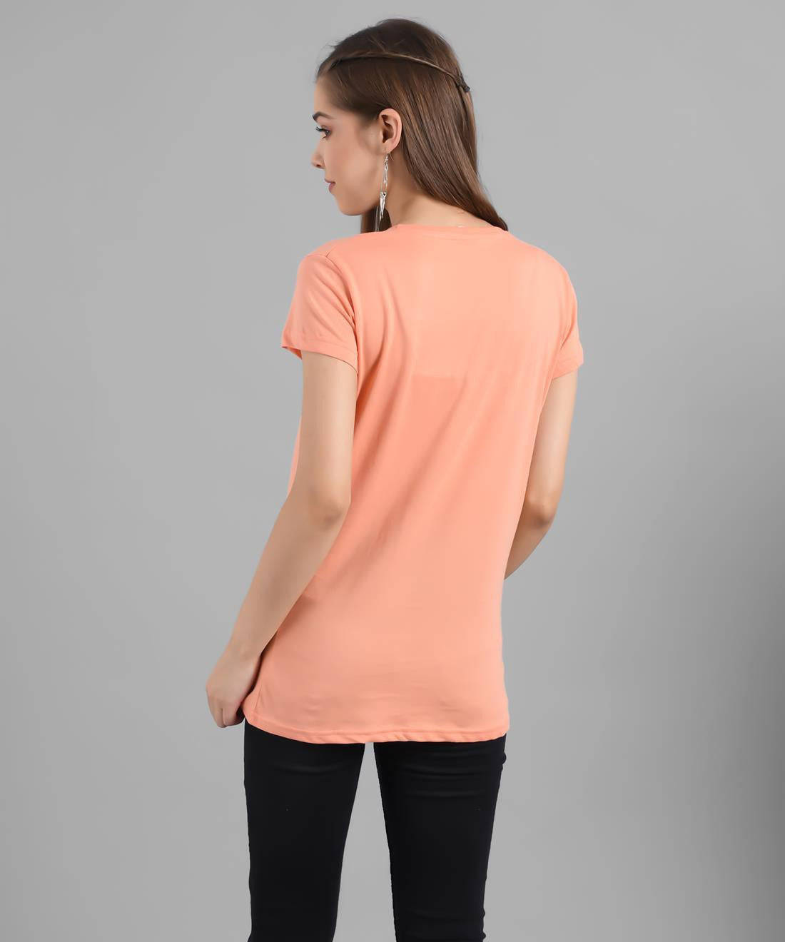 KOTTY Graphic Print Women Round Neck Pink T-Shirt 