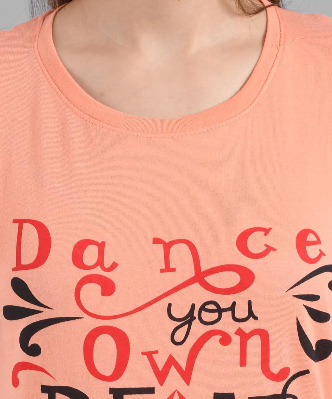KOTTY Graphic Print Women Round Neck Pink T-Shirt 