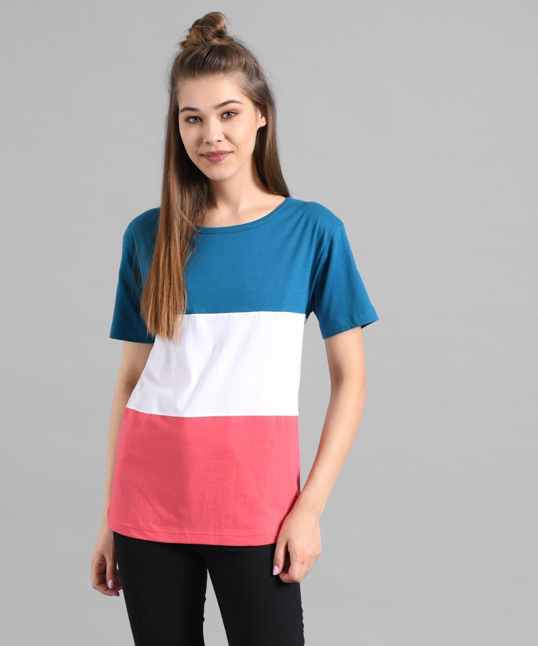 KOTTY Printed Women Round Neck Multicolor T-Shirt 