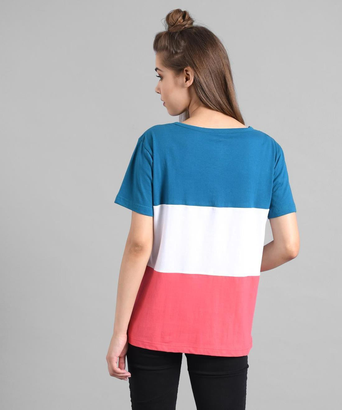 KOTTY Printed Women Round Neck Multicolor T-Shirt 