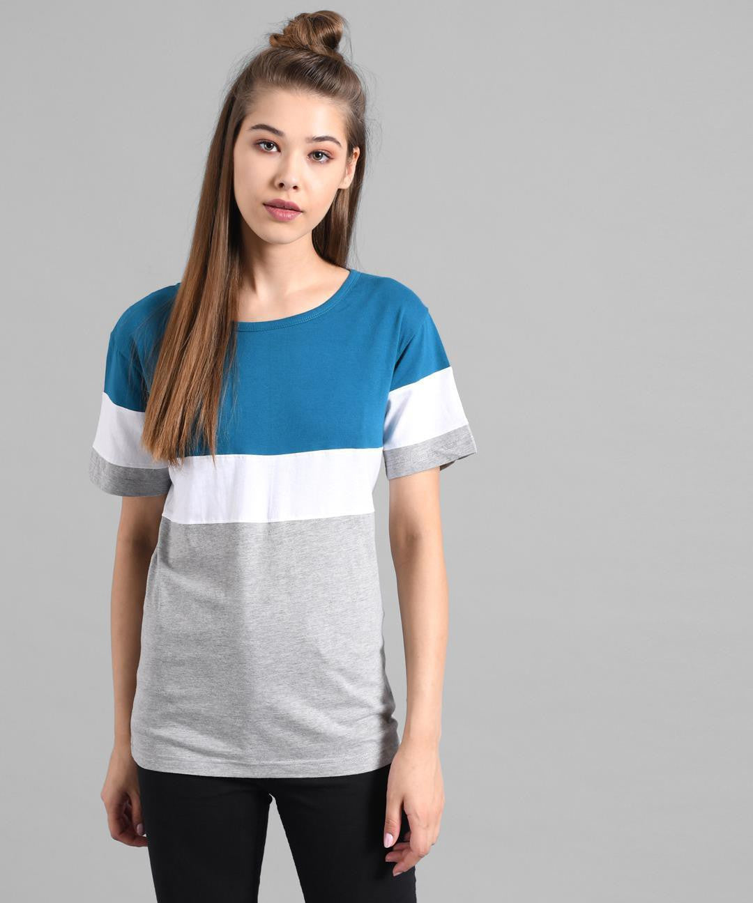 KOTTY Printed Women Round Neck Multicolor T-Shirt 