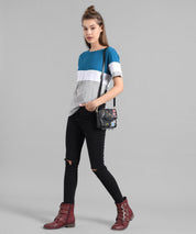 KOTTY Printed Women Round Neck Multicolor T-Shirt 