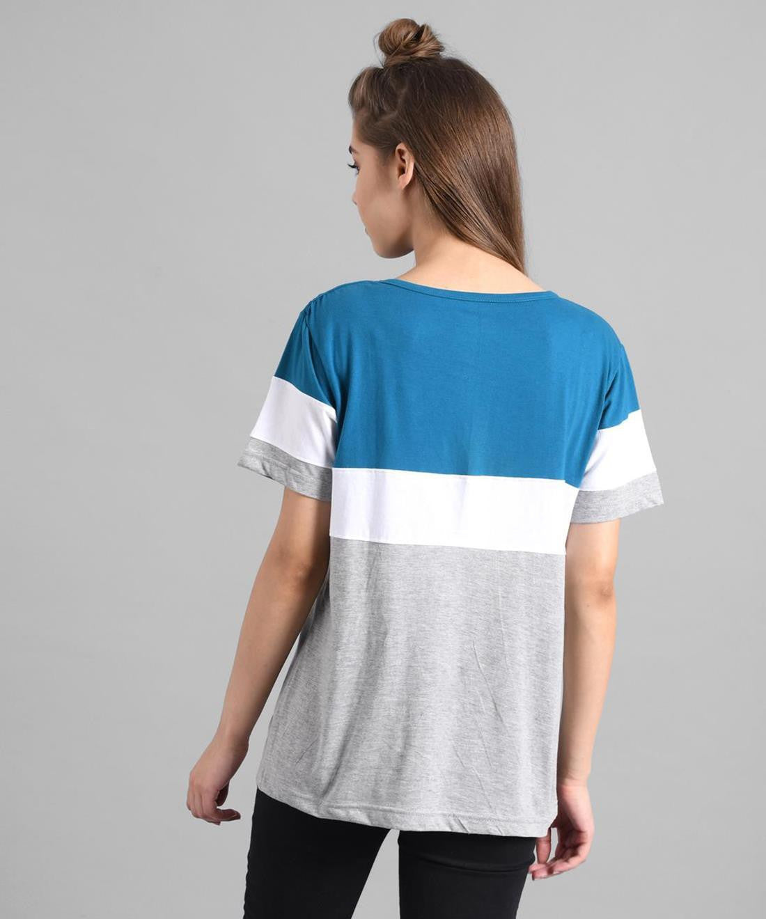 KOTTY Printed Women Round Neck Multicolor T-Shirt 