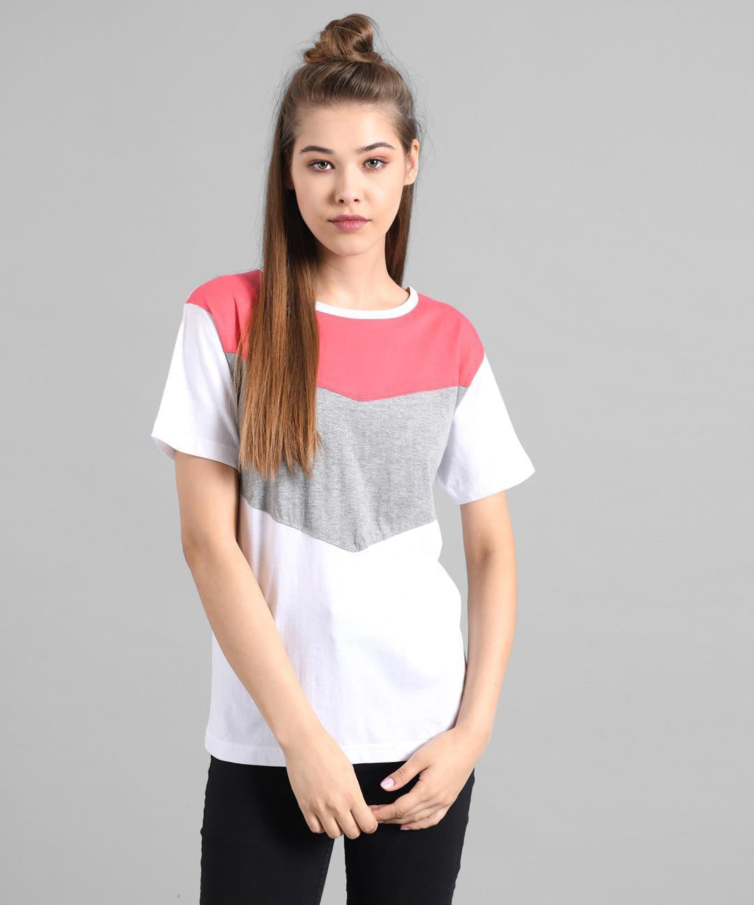 KOTTY Printed Women Round Neck Multicolor T-Shirt 